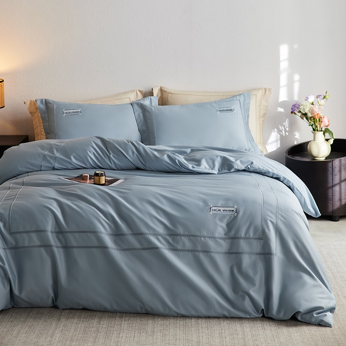 91家纺网 家纺一手货源 找家纺 千朵森 2025新款轻奢60长绒棉纯棉大版刺绣刺绣四件套-致简风华 致简风华-印象