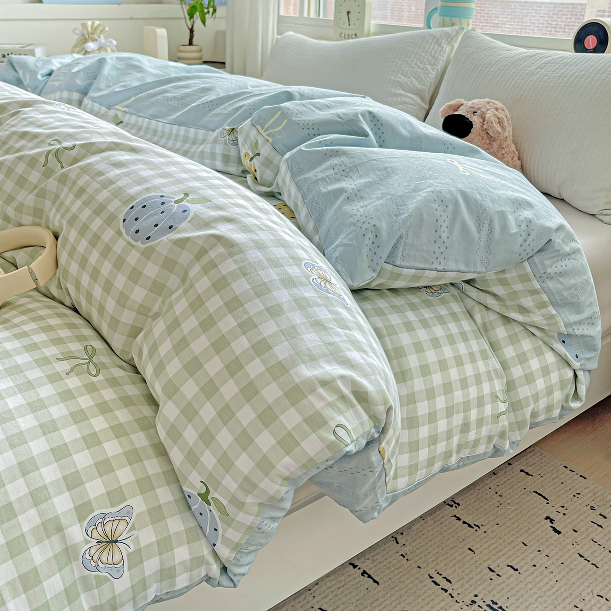 91家纺网 家纺一手货源 找家纺 恩泽家纺 2025新款加厚全棉纯棉印花系列被套单件-单被套 南瓜小贝