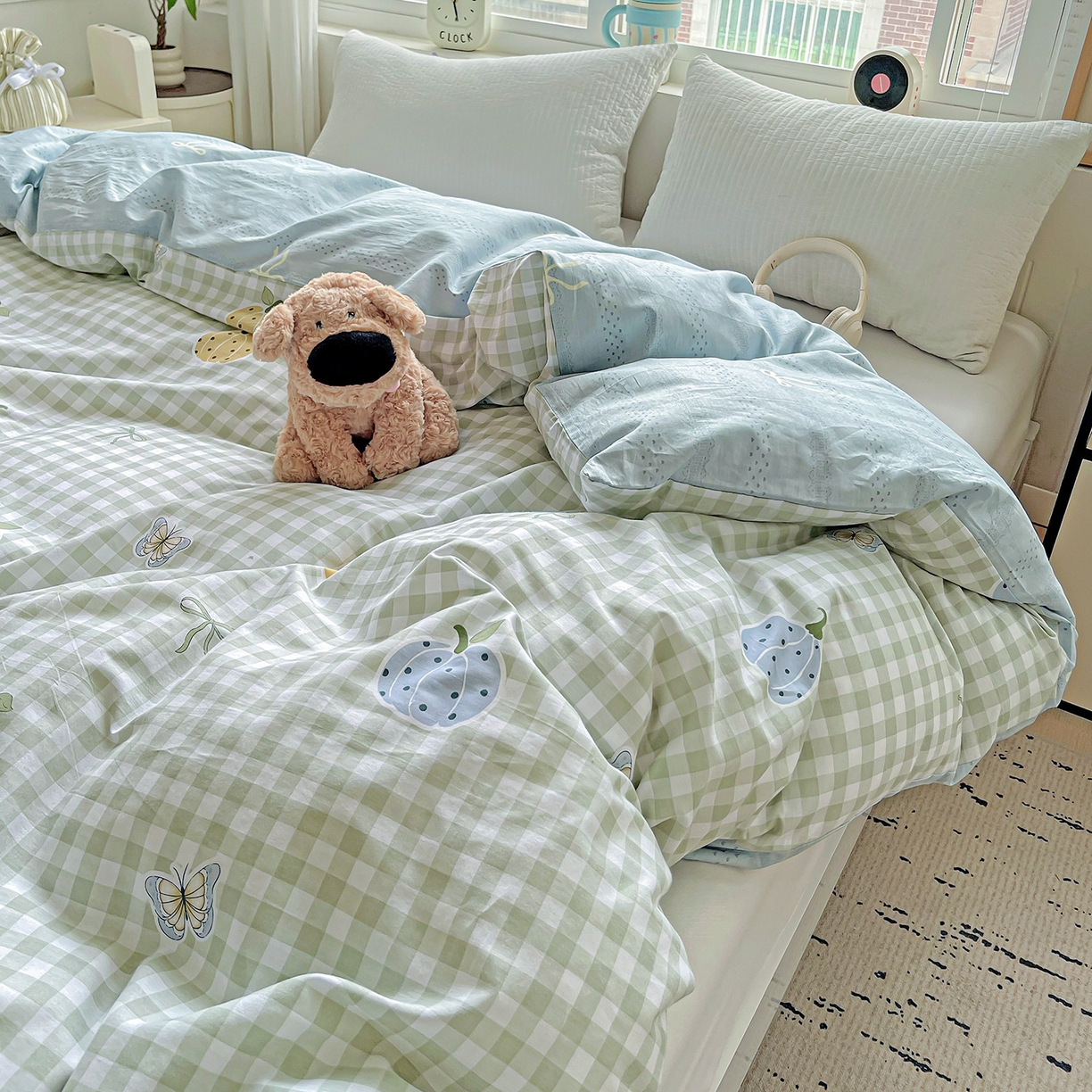 91家纺网 家纺一手货源 找家纺 恩泽家纺 2025新款加厚全棉纯棉印花系列被套单件-单被套 南瓜小贝