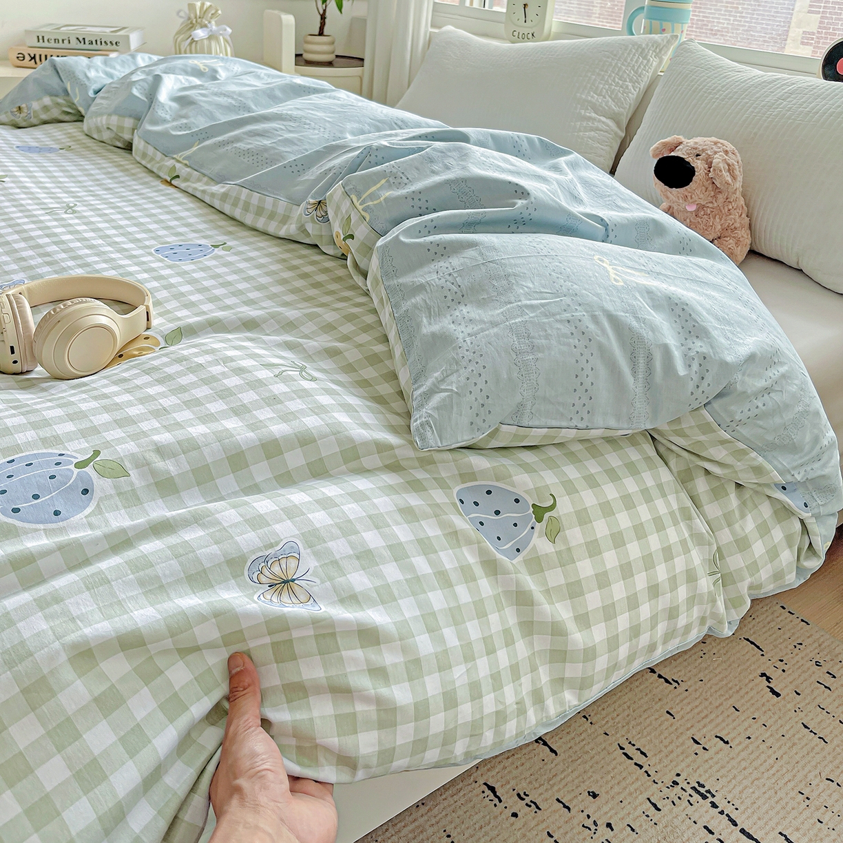 91家纺网 家纺一手货源 找家纺 恩泽家纺 2025新款加厚全棉纯棉印花系列被套单件-单被套 南瓜小贝