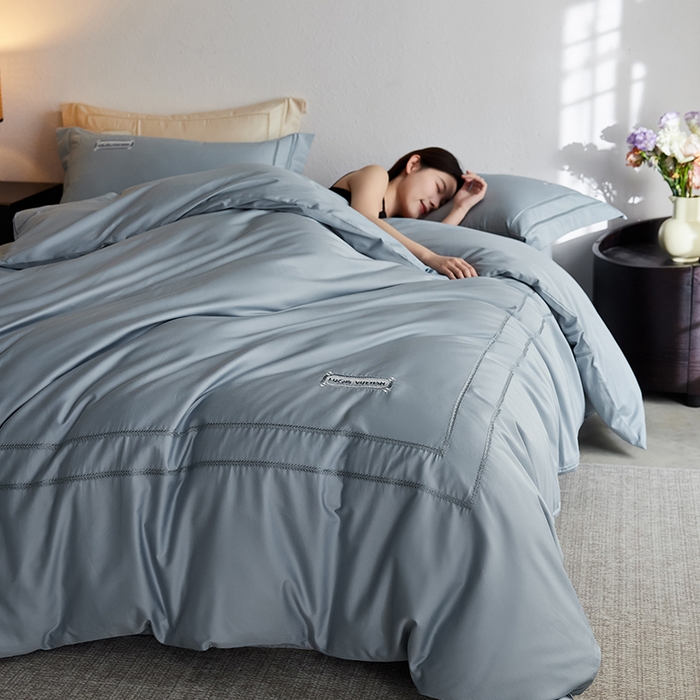 91家纺网 家纺一手货源 找家纺 千朵森 2025新款轻奢60长绒棉纯棉大版刺绣刺绣四件套-致简风华 致简风华-印象