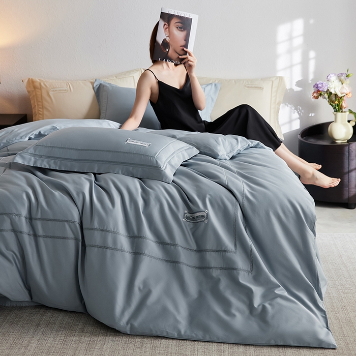 91家纺网 家纺一手货源 找家纺 千朵森 2025新款轻奢60长绒棉纯棉大版刺绣刺绣四件套-致简风华 致简风华-印象