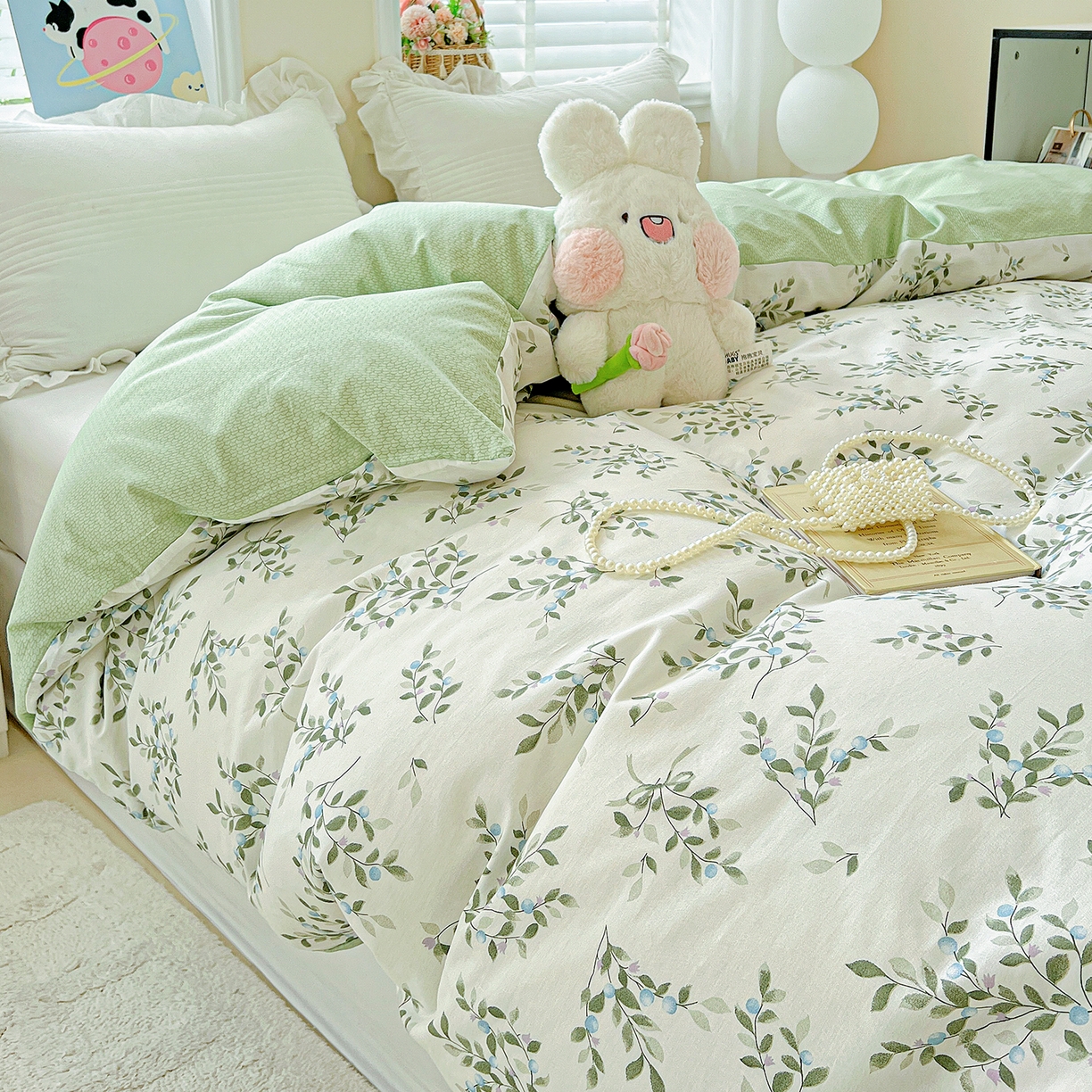 91家纺网 家纺一手货源 找家纺 恩泽家纺 2025新款加厚全棉纯棉印花系列被套单件-单被套 硕果累累