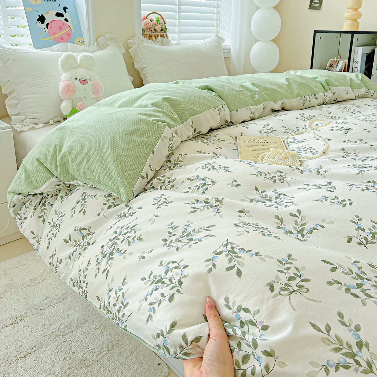 91家纺网 家纺一手货源 找家纺 恩泽家纺 2025新款加厚全棉纯棉印花系列被套单件-单被套 硕果累累