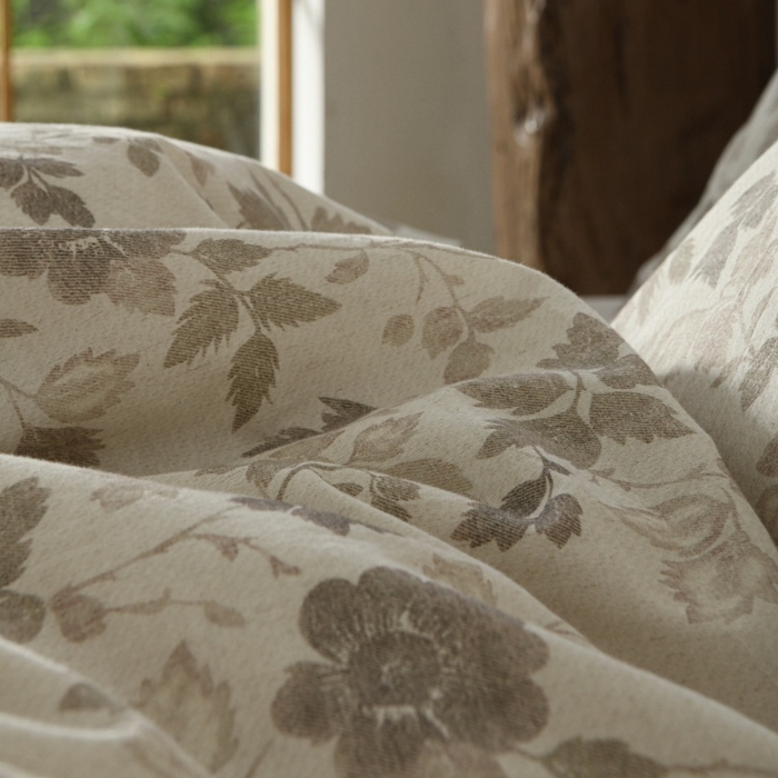 91家纺网 家纺一手货源 找家纺 羚羊语家纺 2025新款A类棉麻高支密原生棉花亚麻四件套复古色织数码印花文艺风绉绉汉麻亚麻自 絮语