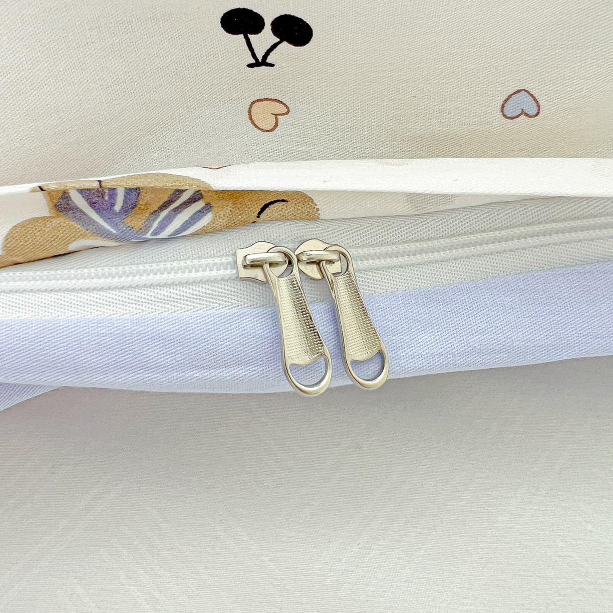 91家纺网 家纺一手货源 找家纺 恩泽家纺 2025新款加厚全棉纯棉印花系列被套单件-单被套 天使熊