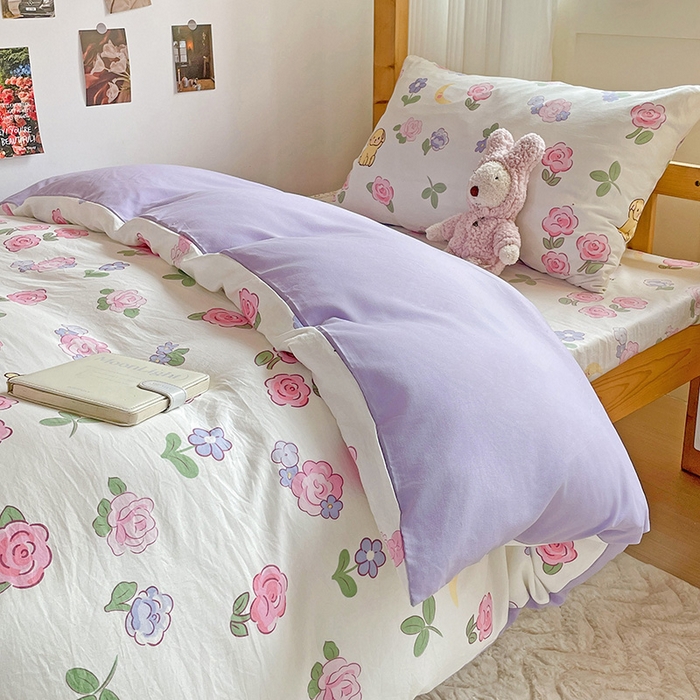 91家纺网 家纺一手货源 找家纺 （总）纽缦家纺 2025新款A类水洗棉学生宿舍三件套上下铺三件套