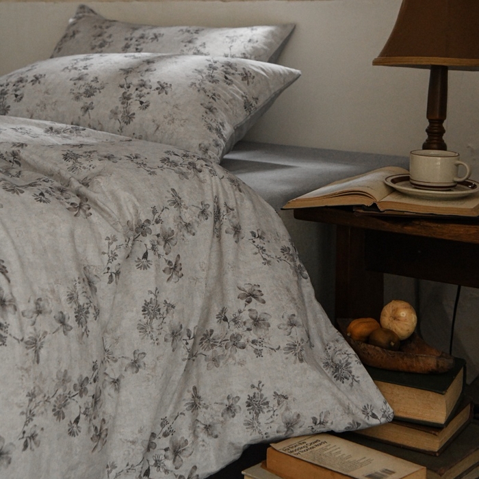 91家纺网 家纺一手货源 找家纺 羚羊语家纺 2025新款A类棉麻高支密原生棉花亚麻四件套复古色织数码印花文艺风绉绉汉麻亚麻自 空谷集