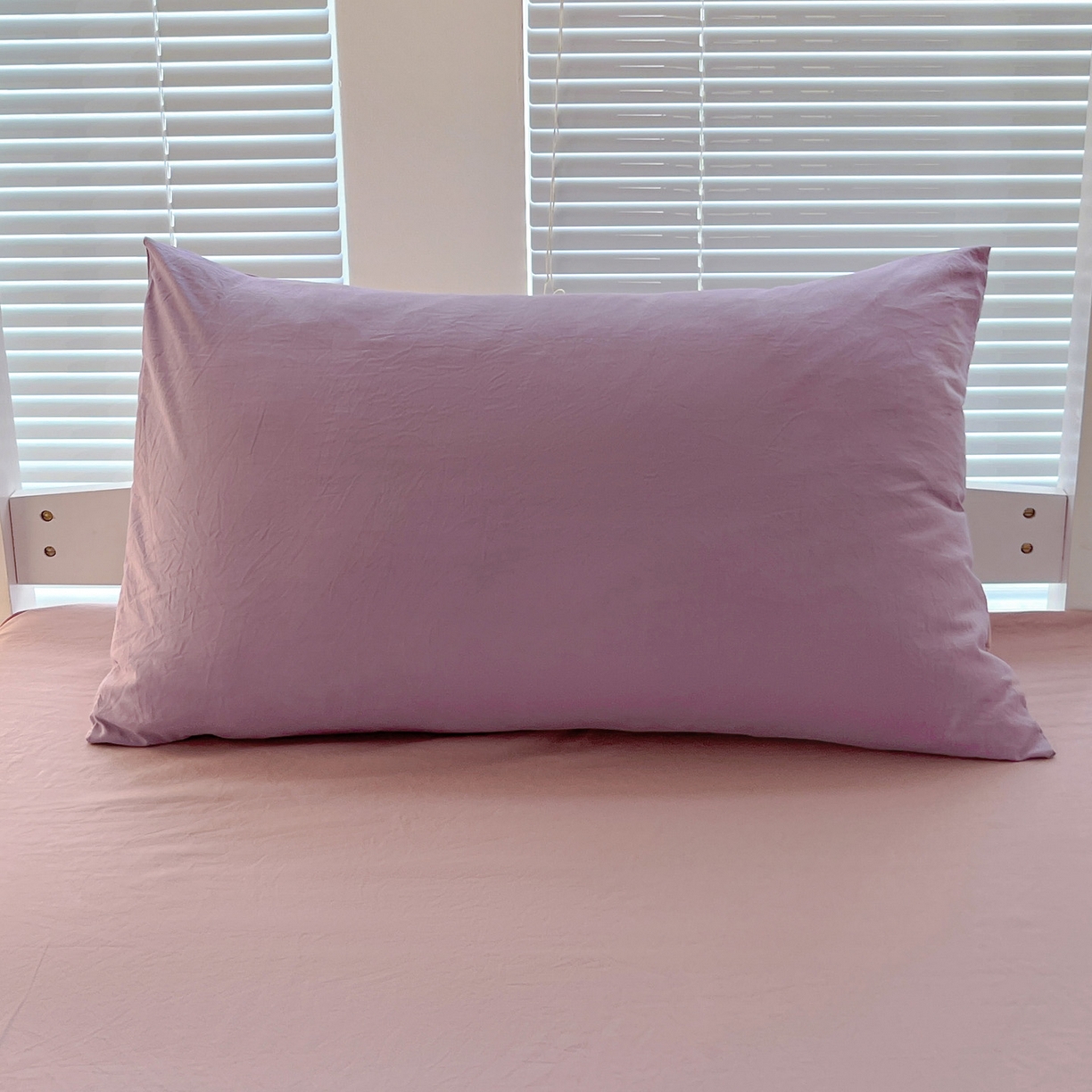 91家纺网 家纺一手货源 找家纺 纽缦家纺 2025新款纯色双拼水洗亲柔棉三件套宿舍三件套上下铺三件套 纯色双拼-深浅紫