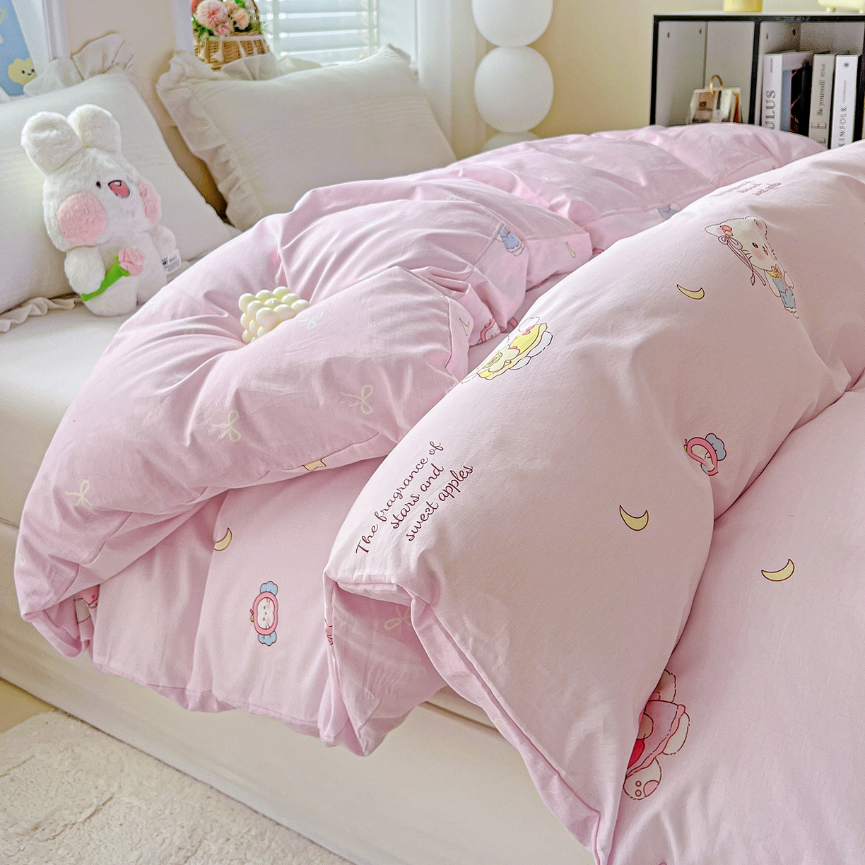 91家纺网 家纺一手货源 找家纺 恩泽家纺 2025新款加厚全棉纯棉印花系列被套单件-单被套 甜心玩伴