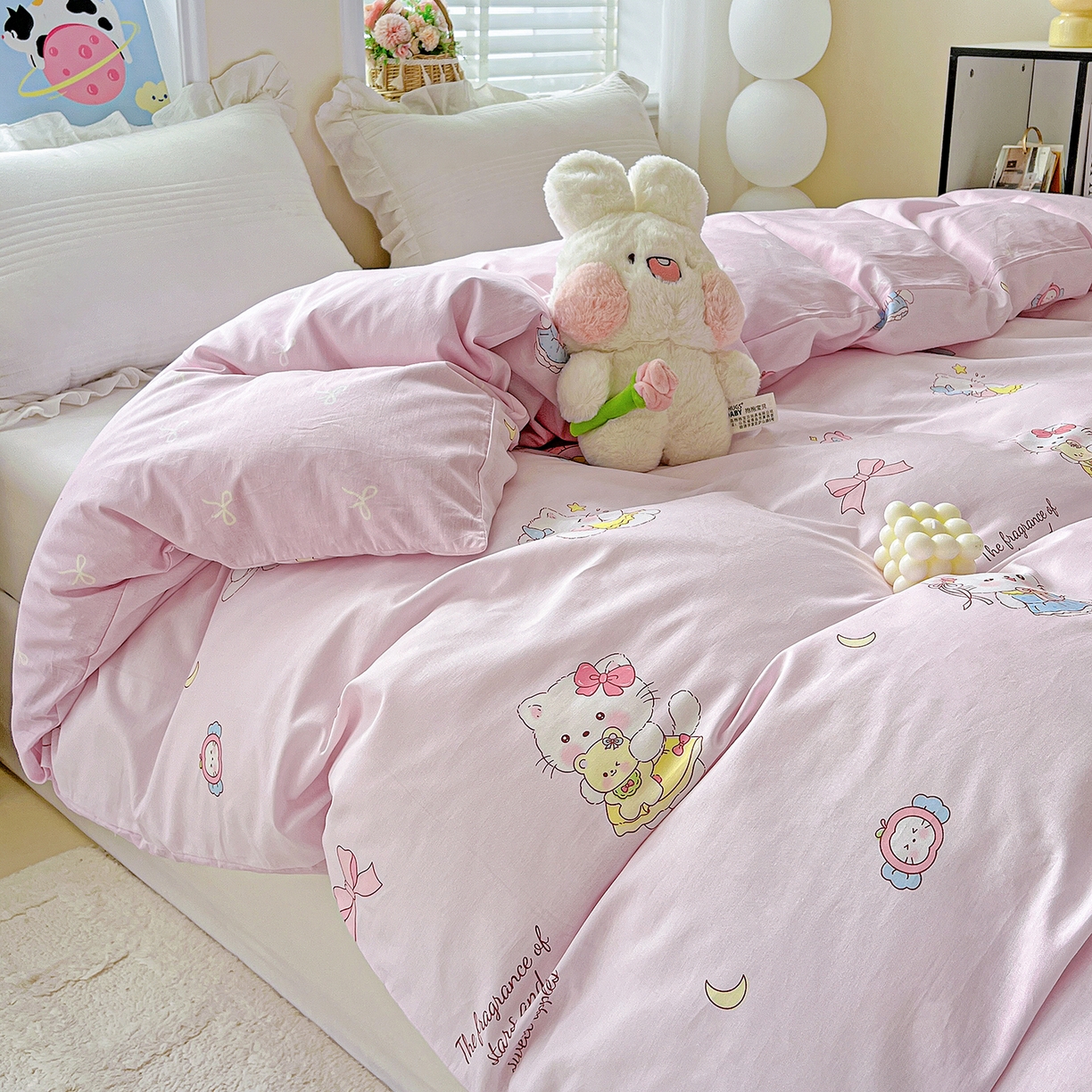 91家纺网 家纺一手货源 找家纺 恩泽家纺 2025新款加厚全棉纯棉印花系列被套单件-单被套 甜心玩伴