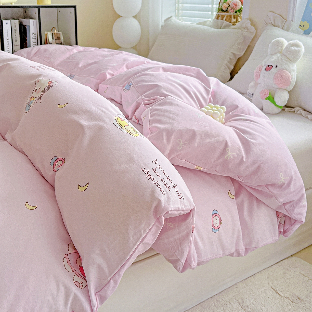 91家纺网 家纺一手货源 找家纺 恩泽家纺 2025新款加厚全棉纯棉印花系列被套单件-单被套 甜心玩伴