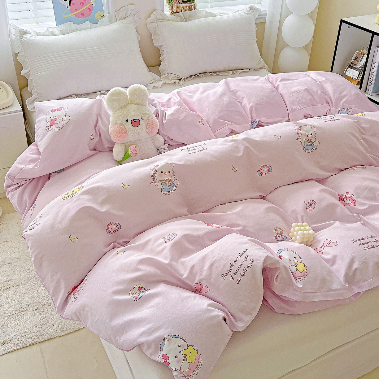 91家纺网 家纺一手货源 找家纺 恩泽家纺 2025新款加厚全棉纯棉印花系列被套单件-单被套 甜心玩伴