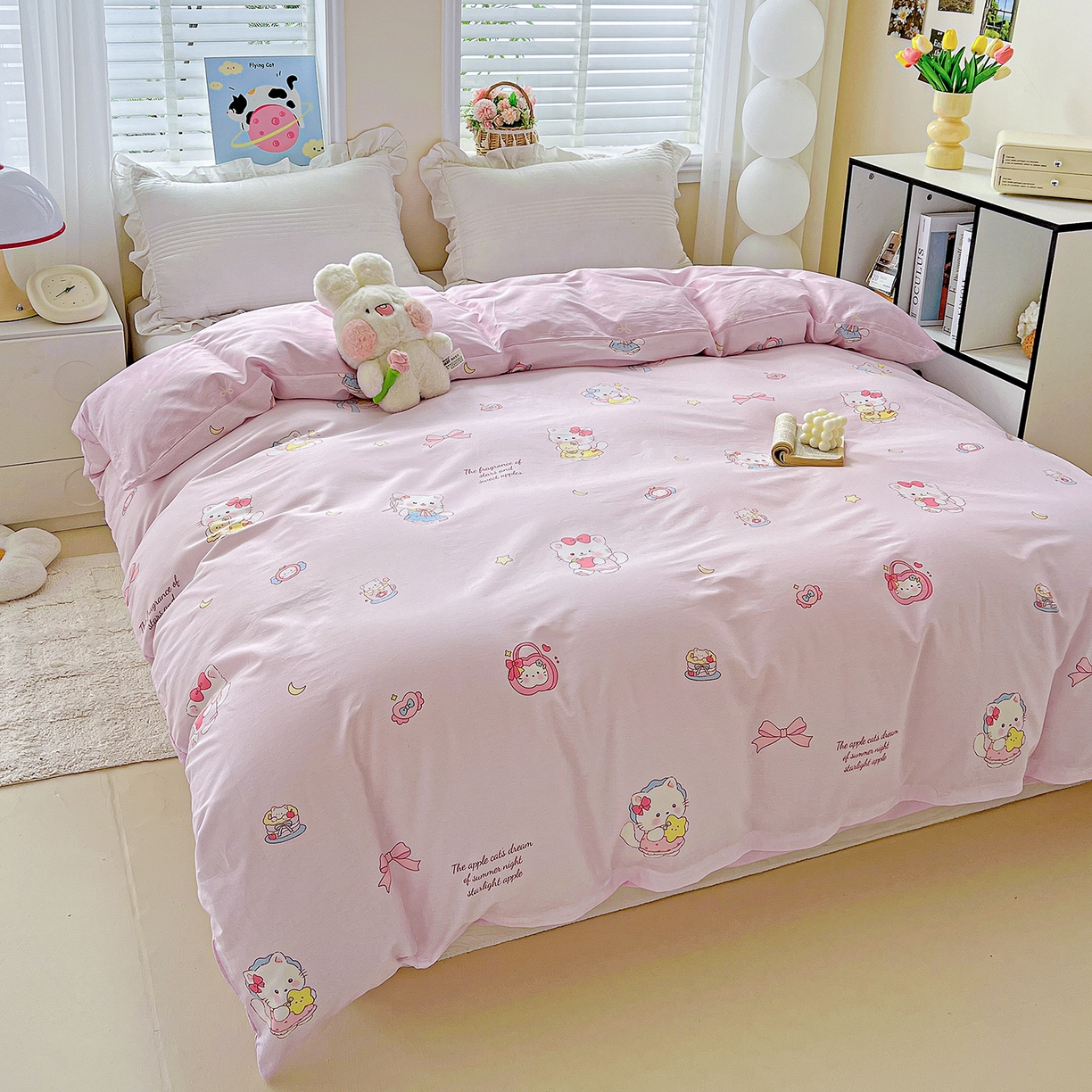 91家纺网 家纺一手货源 找家纺 恩泽家纺 2025新款加厚全棉纯棉印花系列被套单件-单被套 甜心玩伴