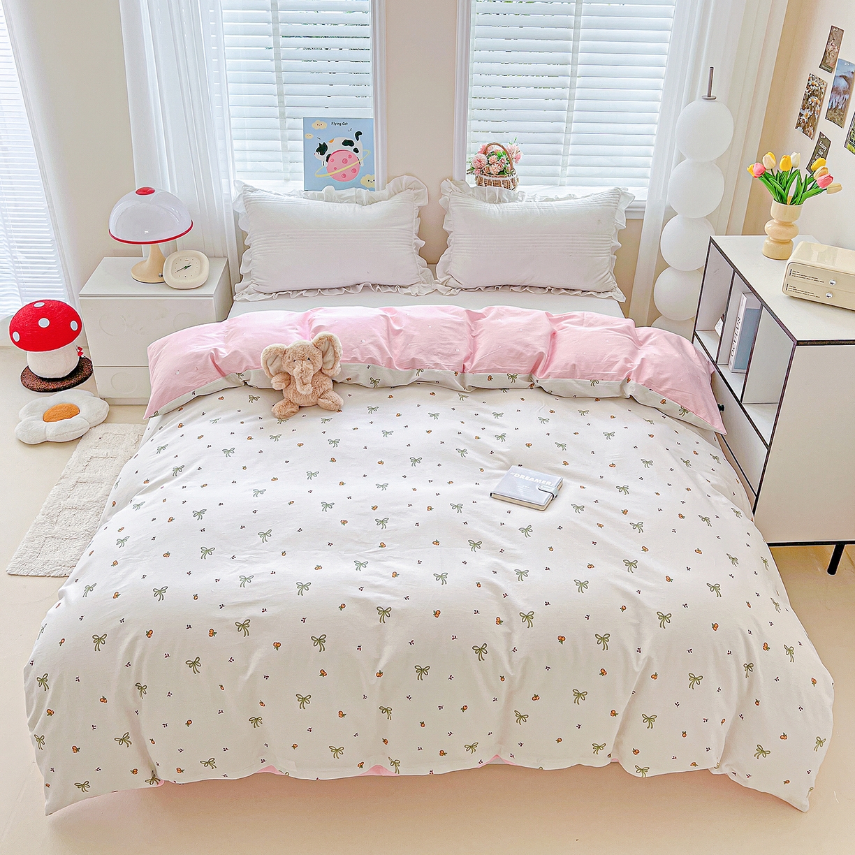 91家纺网 家纺一手货源 找家纺 恩泽家纺 2025新款加厚全棉纯棉印花系列被套单件-单被套 小清新