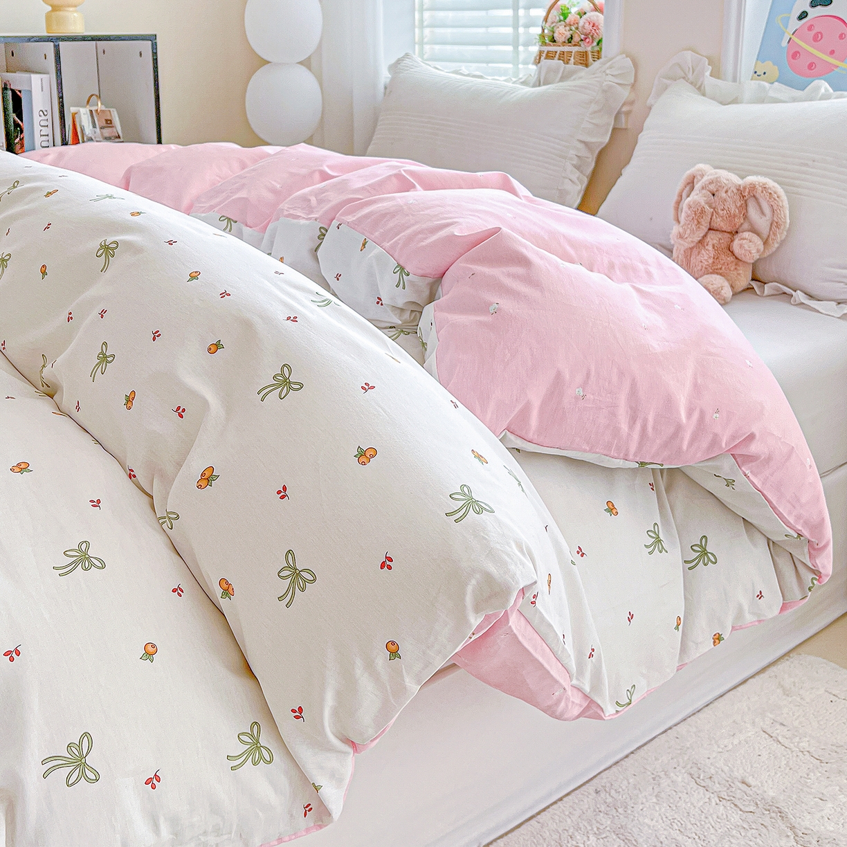 91家纺网 家纺一手货源 找家纺 恩泽家纺 2025新款加厚全棉纯棉印花系列被套单件-单被套 小清新