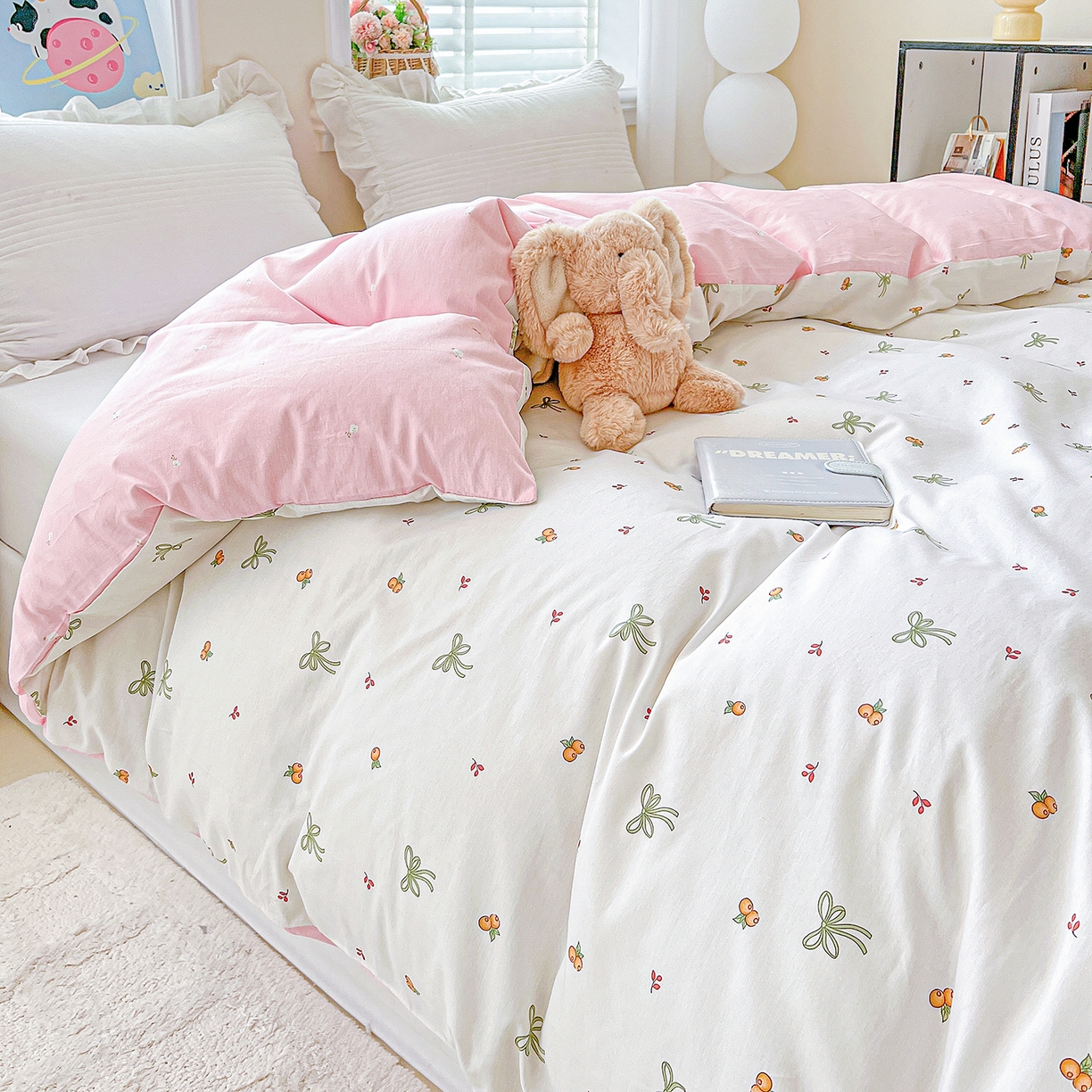 91家纺网 家纺一手货源 找家纺 恩泽家纺 2025新款加厚全棉纯棉印花系列被套单件-单被套 小清新