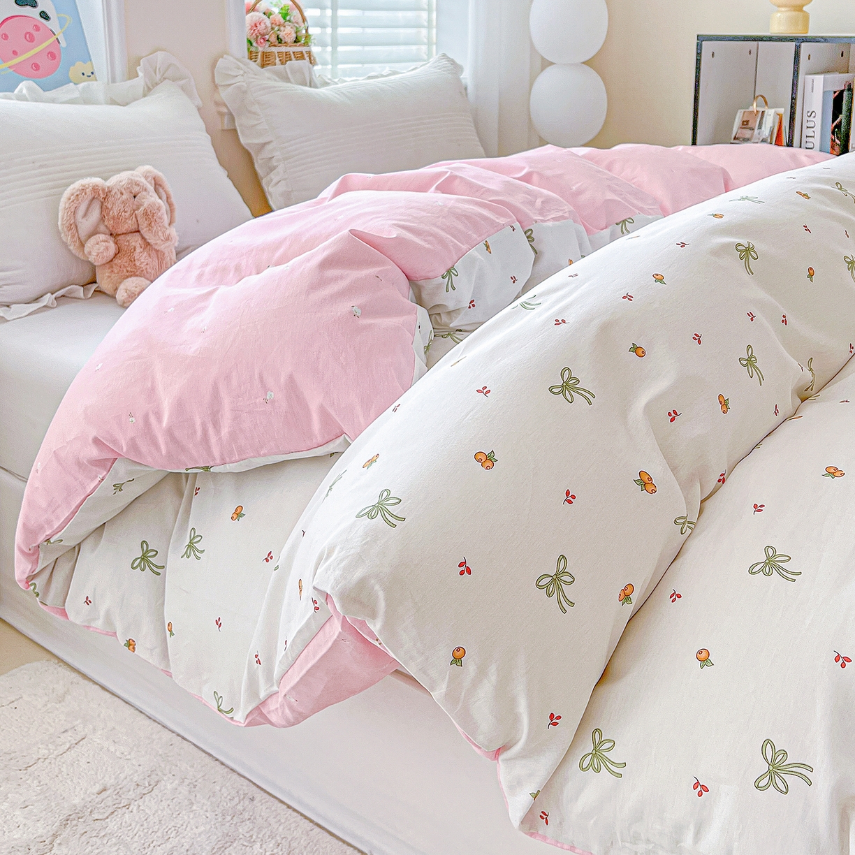 91家纺网 家纺一手货源 找家纺 恩泽家纺 2025新款加厚全棉纯棉印花系列被套单件-单被套 小清新