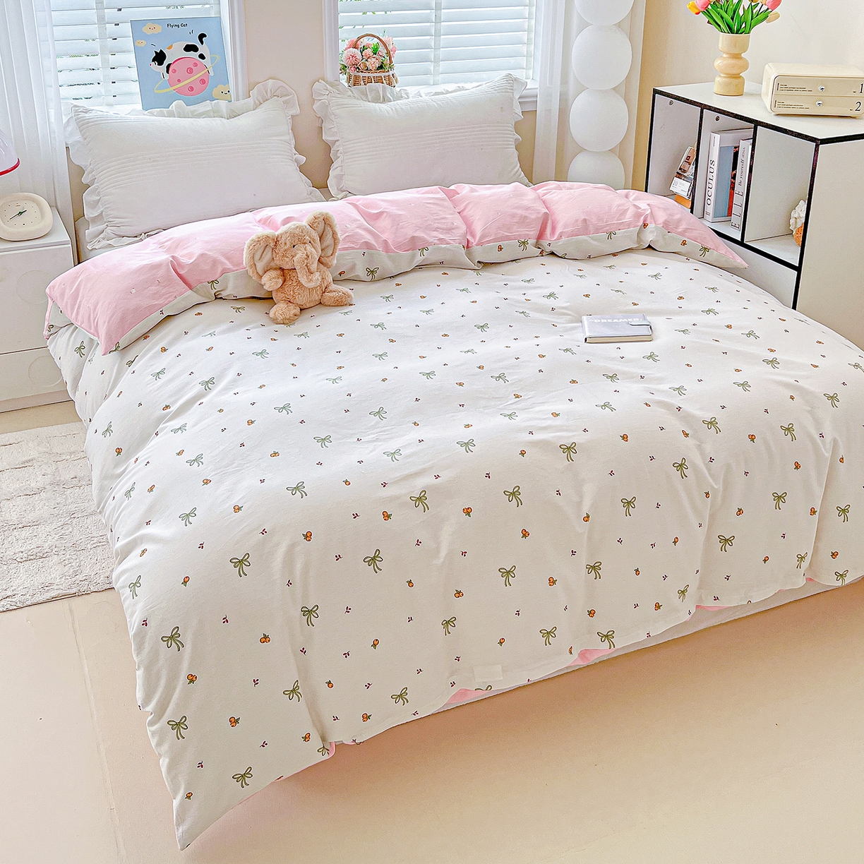 91家纺网 家纺一手货源 找家纺 恩泽家纺 2025新款加厚全棉纯棉印花系列被套单件-单被套 小清新