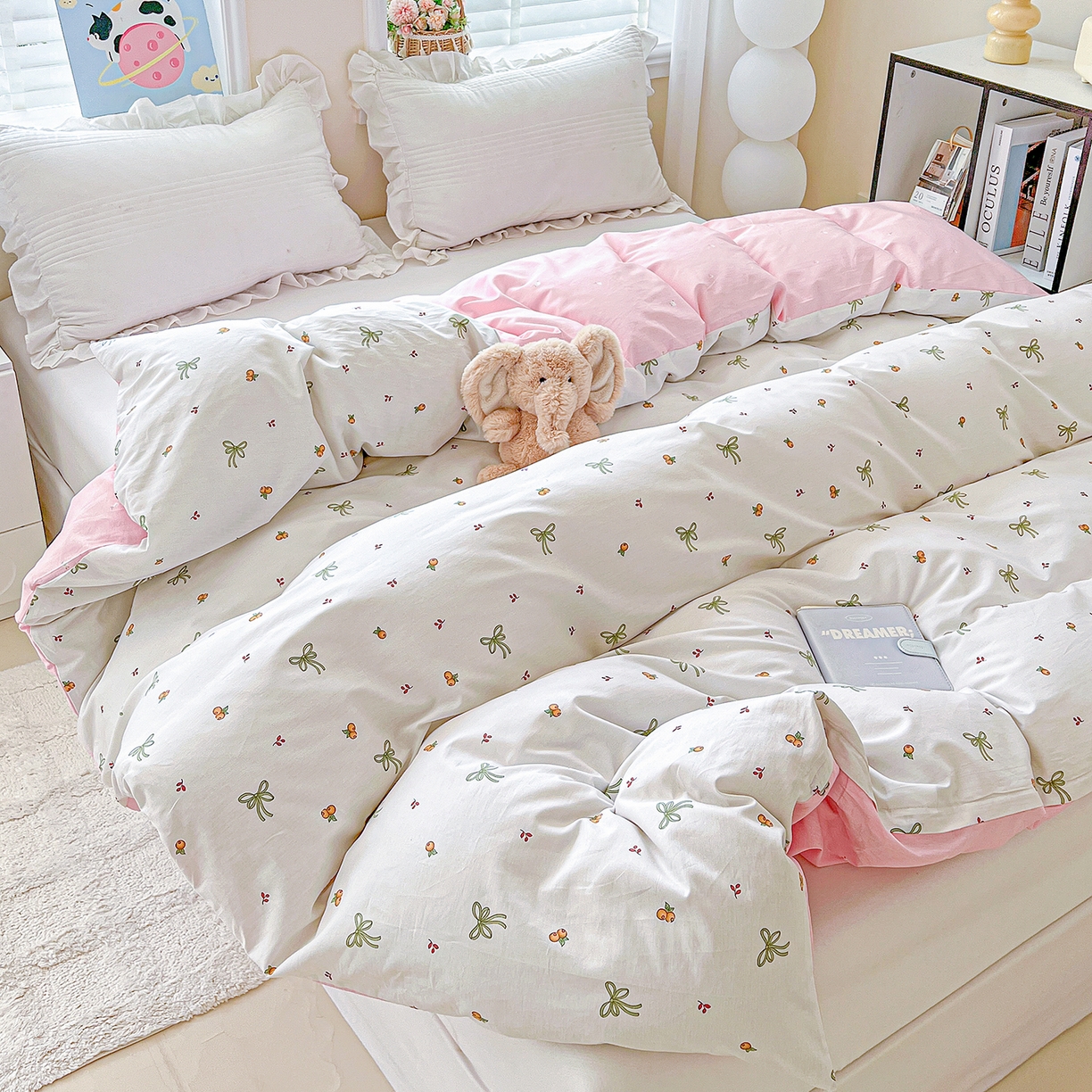 91家纺网 家纺一手货源 找家纺 恩泽家纺 2025新款加厚全棉纯棉印花系列被套单件-单被套 小清新