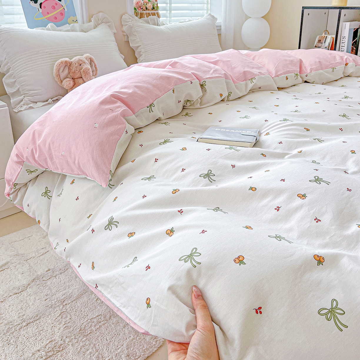 91家纺网 家纺一手货源 找家纺 恩泽家纺 2025新款加厚全棉纯棉印花系列被套单件-单被套 小清新