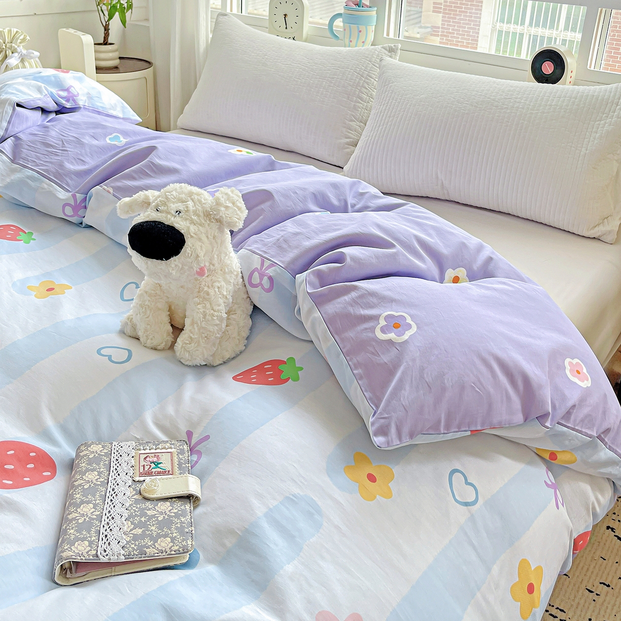 91家纺网 家纺一手货源 找家纺 恩泽家纺 2025新款加厚全棉纯棉印花系列被套单件-单被套 心之恋