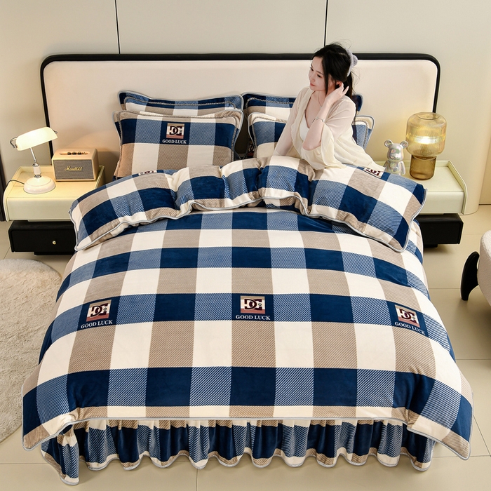 91家纺网 家纺一手货源 找家纺 （总）2025直播爆款印花牛奶绒四件套8斤法莱绒印花四件套