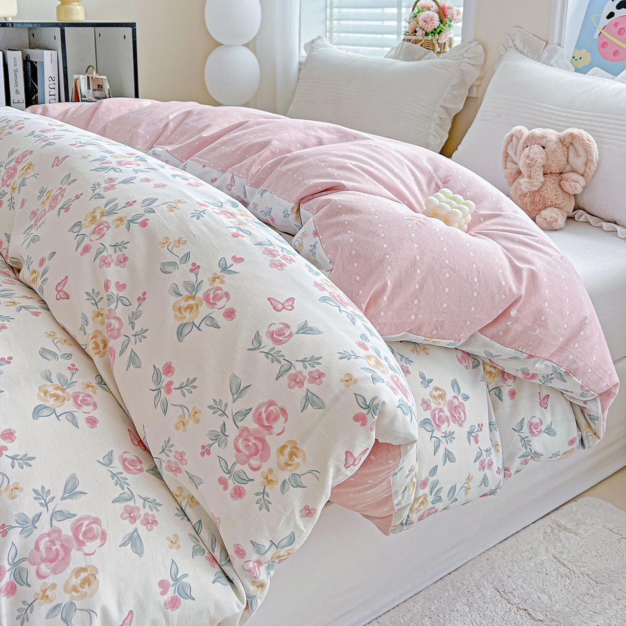 91家纺网 家纺一手货源 找家纺 恩泽家纺 2025新款加厚全棉纯棉印花系列被套单件-单被套 遇见浪漫