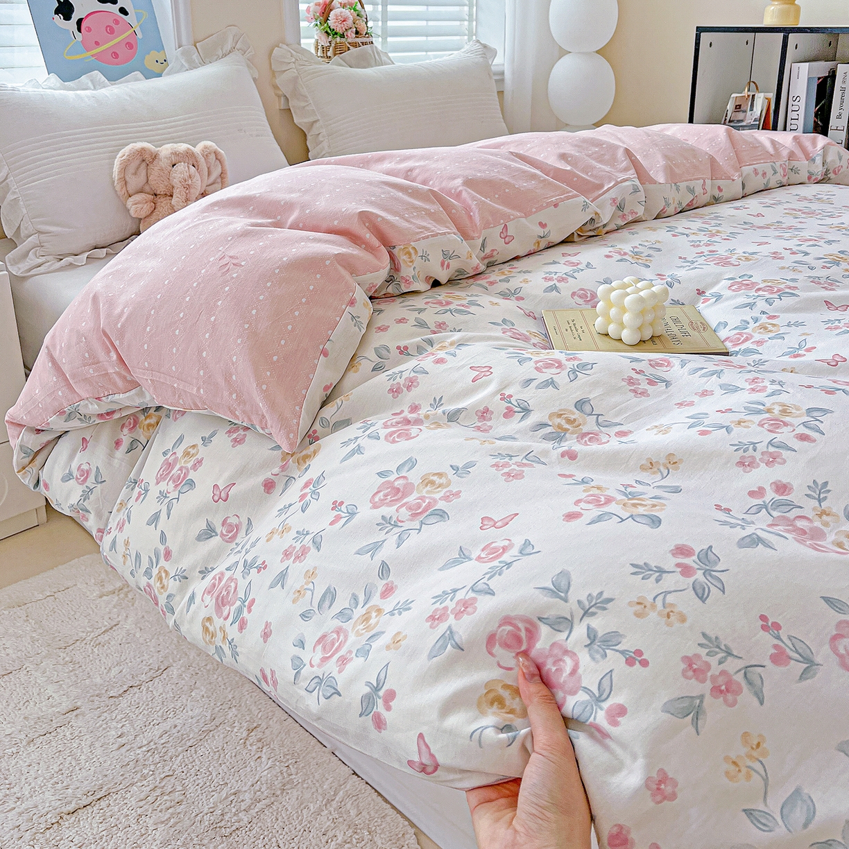 91家纺网 家纺一手货源 找家纺 恩泽家纺 2025新款加厚全棉纯棉印花系列被套单件-单被套 遇见浪漫
