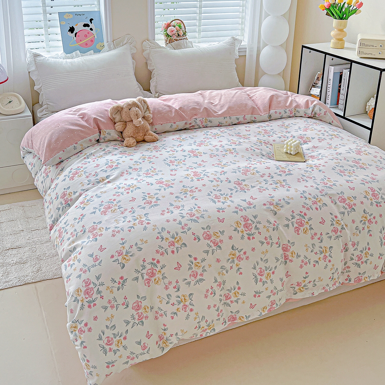 91家纺网 家纺一手货源 找家纺 恩泽家纺 2025新款加厚全棉纯棉印花系列被套单件-单被套 遇见浪漫