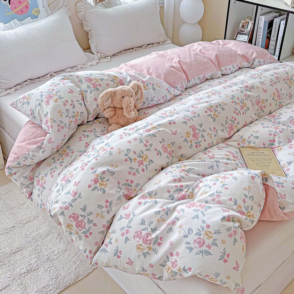 91家纺网 家纺一手货源 找家纺 恩泽家纺 2025新款加厚全棉纯棉印花系列被套单件-单被套 遇见浪漫