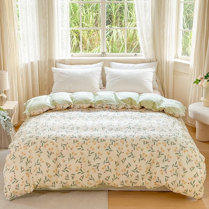 91家纺网 家纺一手货源 找家纺 卓越 工厂直营新款128*68全棉印花斜纹单枕套 千寻花语