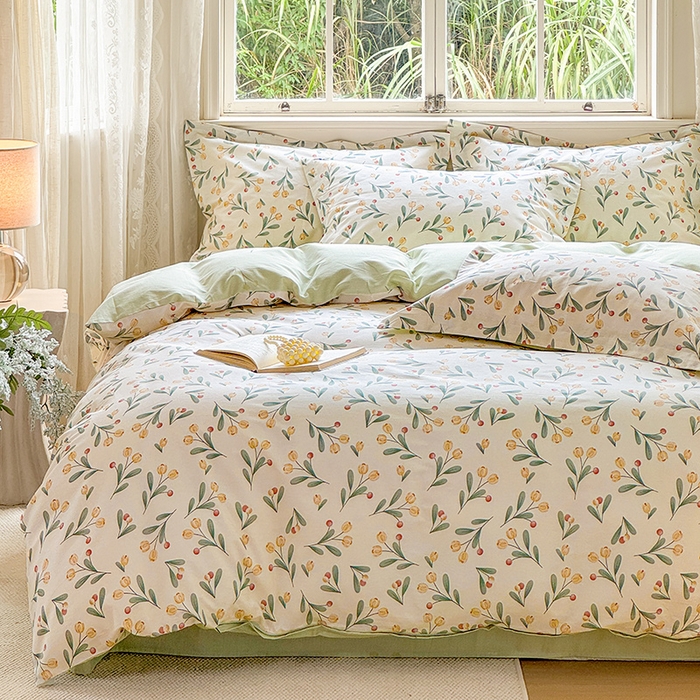 91家纺网 家纺一手货源 找家纺 卓越 工厂直营新款128*68全棉印花斜纹单枕套 千寻花语