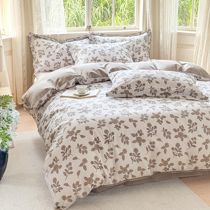 91家纺网 家纺一手货源 找家纺 卓越 工厂直营新款128*68全棉印花斜纹单枕套 秋茉里