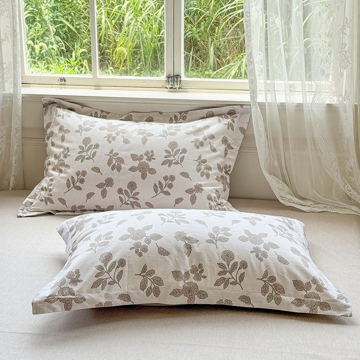 卓越 工厂直营新款128*68全棉印花斜纹单枕套 秋茉里