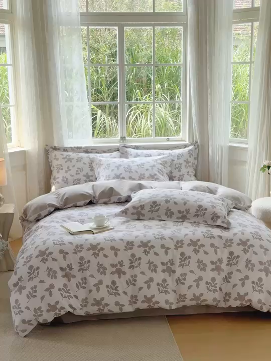 91家纺网 家纺一手货源 找家纺 卓越 工厂直营新款128*68全棉印花斜纹单枕套 秋茉里