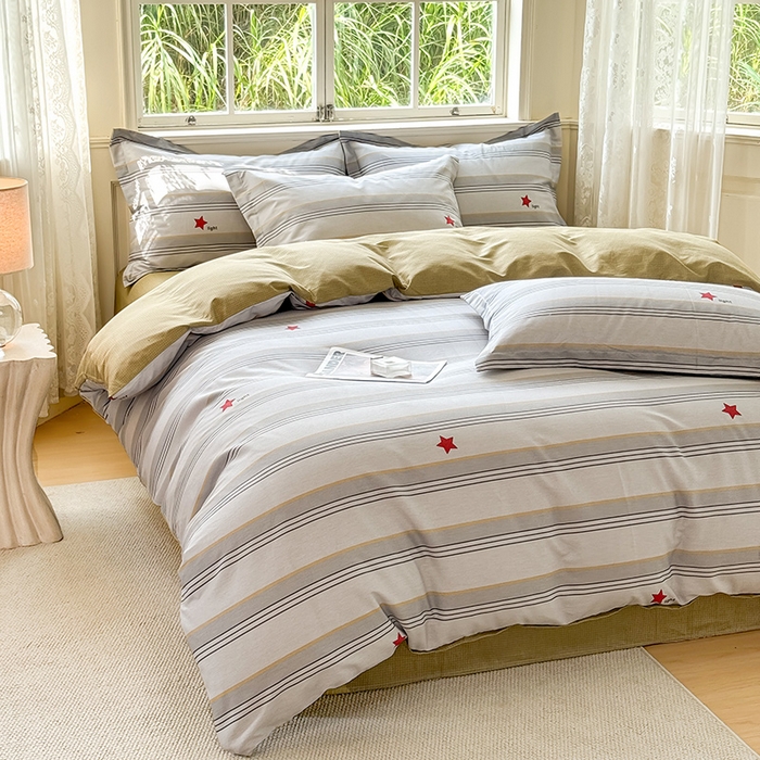 91家纺网 家纺一手货源 找家纺 卓越 工厂直营新款128*68全棉印花斜纹单枕套 时尚星辰