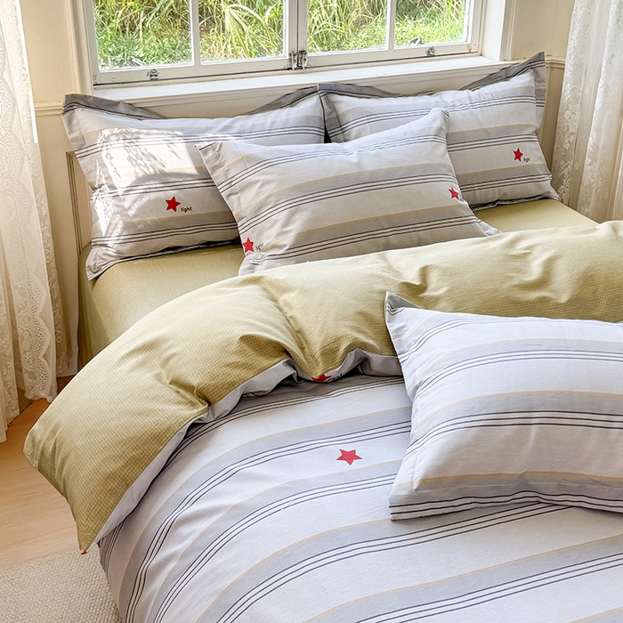 91家纺网 家纺一手货源 找家纺 卓越 工厂直营新款128*68全棉印花斜纹单枕套 时尚星辰