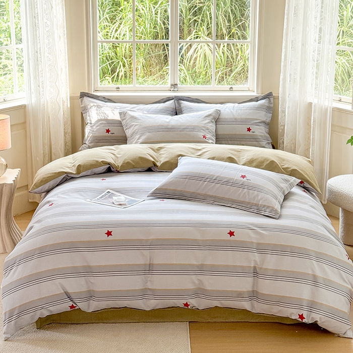 91家纺网 家纺一手货源 找家纺 卓越 工厂直营新款128*68全棉印花斜纹单枕套 时尚星辰