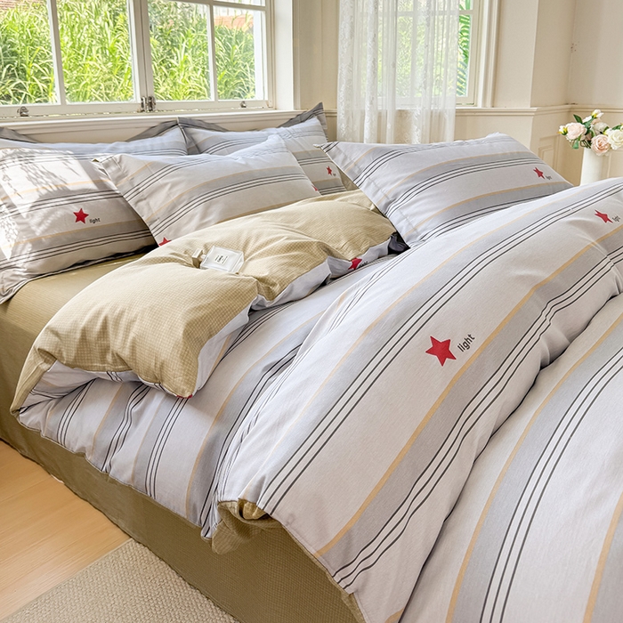 91家纺网 家纺一手货源 找家纺 卓越 工厂直营新款128*68全棉印花斜纹单枕套 时尚星辰