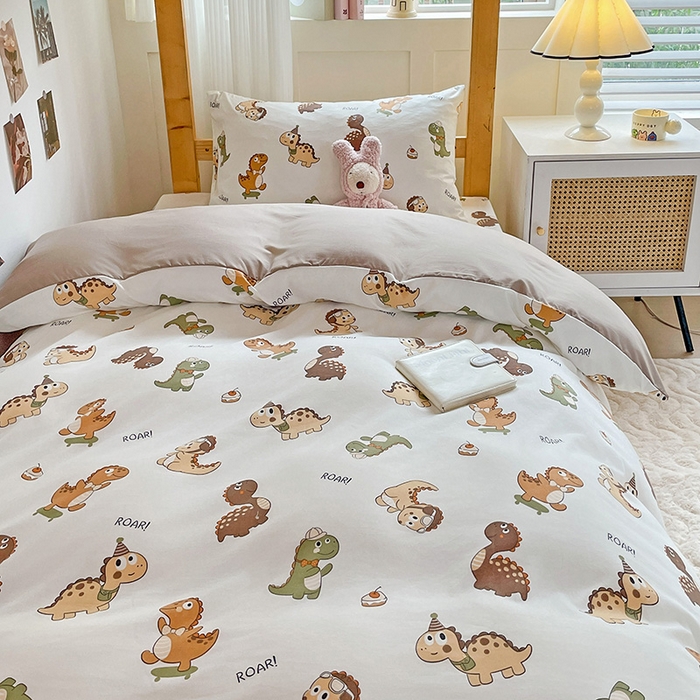 91家纺网 家纺一手货源 找家纺 纽缦家纺 2025新款A类水洗棉学生宿舍三件套上下铺三件套 炫酷龙