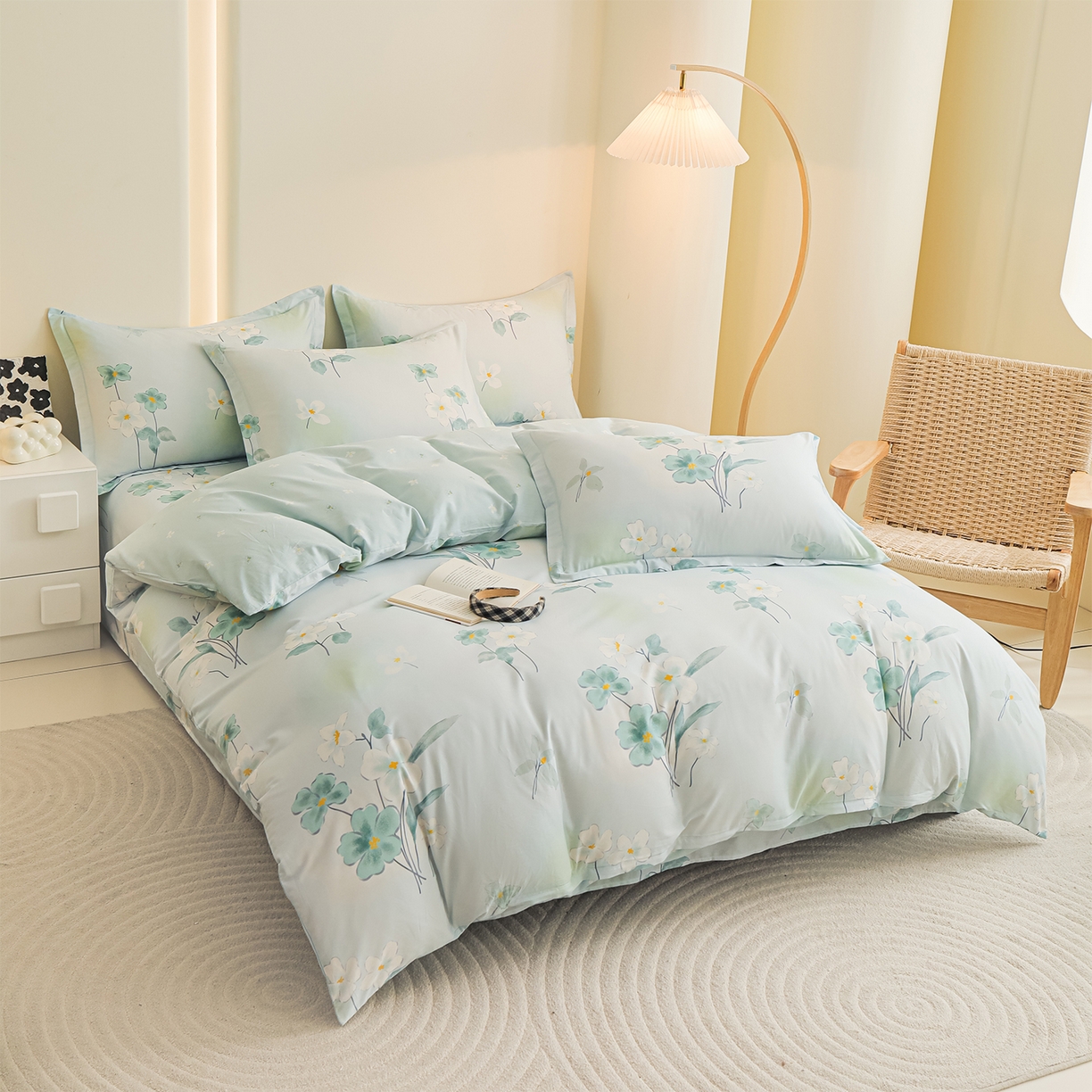 金鑫汇家纺 2025新款13372全棉纯棉高端数码印花四件套 喜鹊