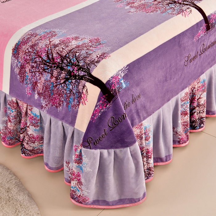 91家纺网 家纺一手货源 找家纺 2025直播爆款印花牛奶绒四件套8斤法莱绒印花四件套 发财树