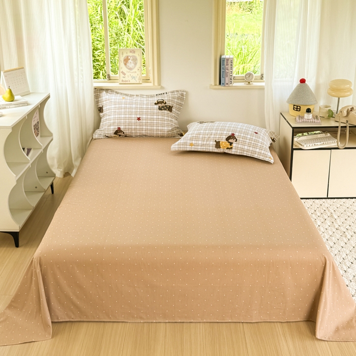 91家纺网 家纺一手货源 找家纺 卓越 工厂直营新款128*68全棉印花斜纹单被套 酷比狗