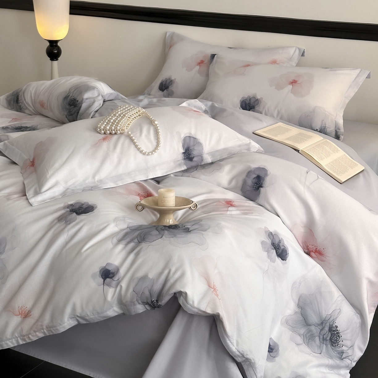 91家纺网 家纺一手货源 找家纺 金鑫汇家纺 2025新款13772全棉纯棉高端数码印花单被套 被套单件 春晓-紫