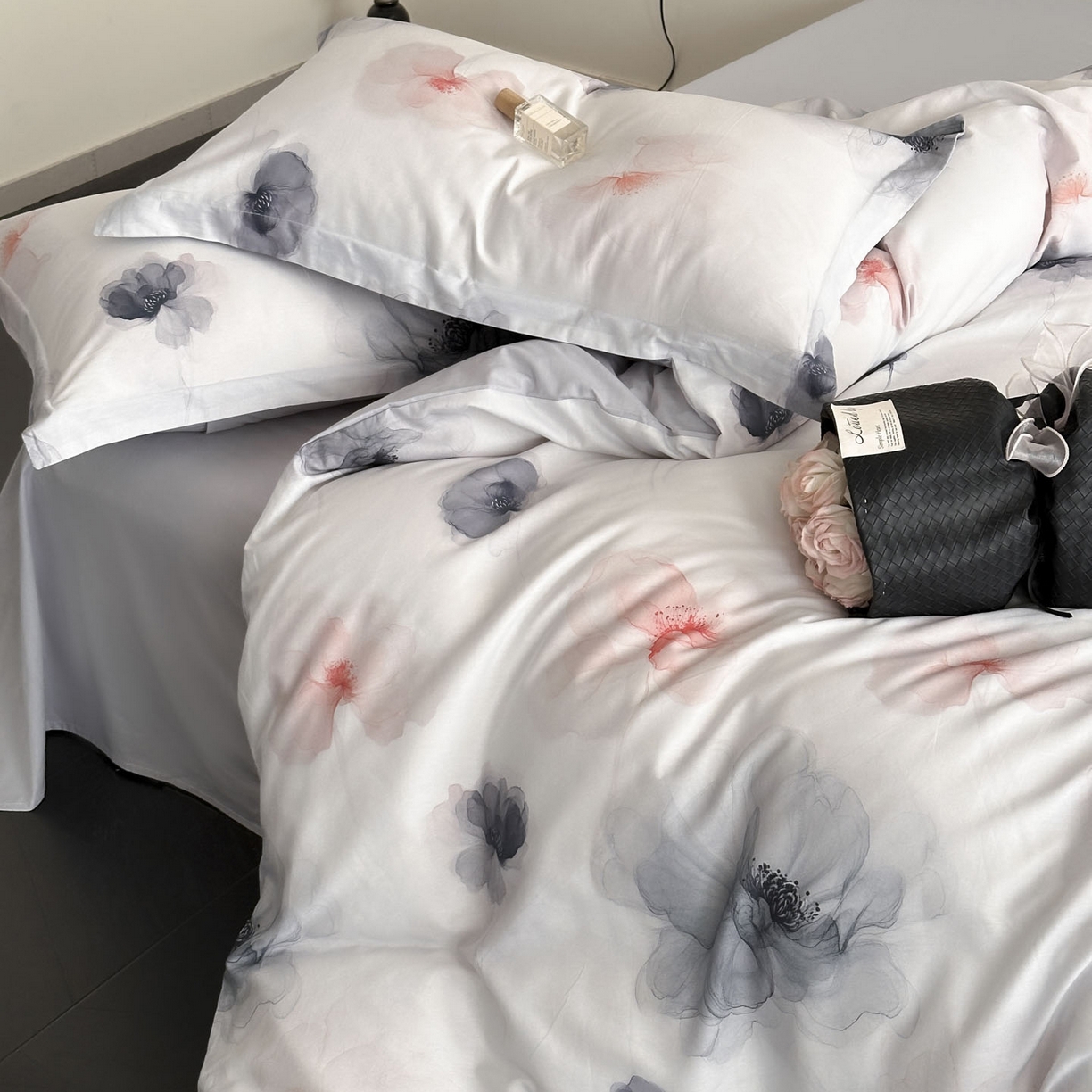 91家纺网 家纺一手货源 找家纺 金鑫汇家纺 2025新款13772全棉纯棉高端数码印花单被套 被套单件 春晓-紫