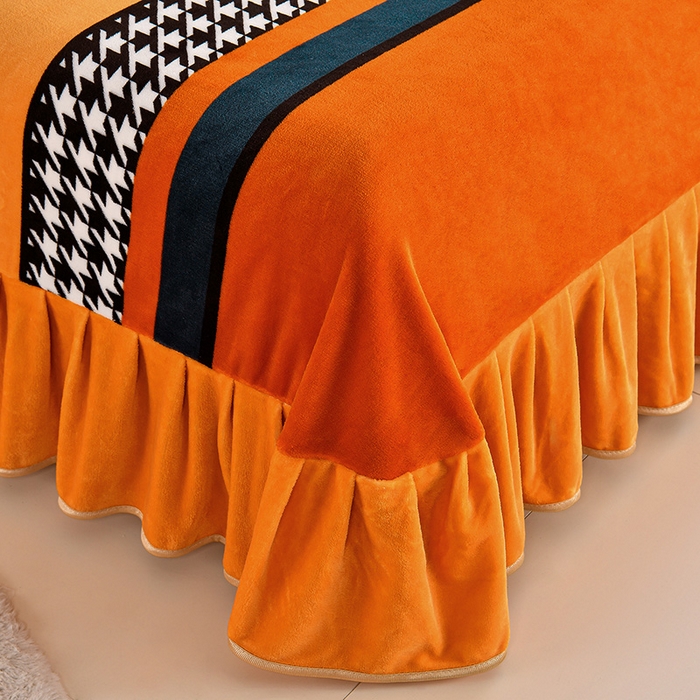 91家纺网 家纺一手货源 找家纺 2025直播爆款印花牛奶绒四件套8斤法莱绒印花四件套 青春时光