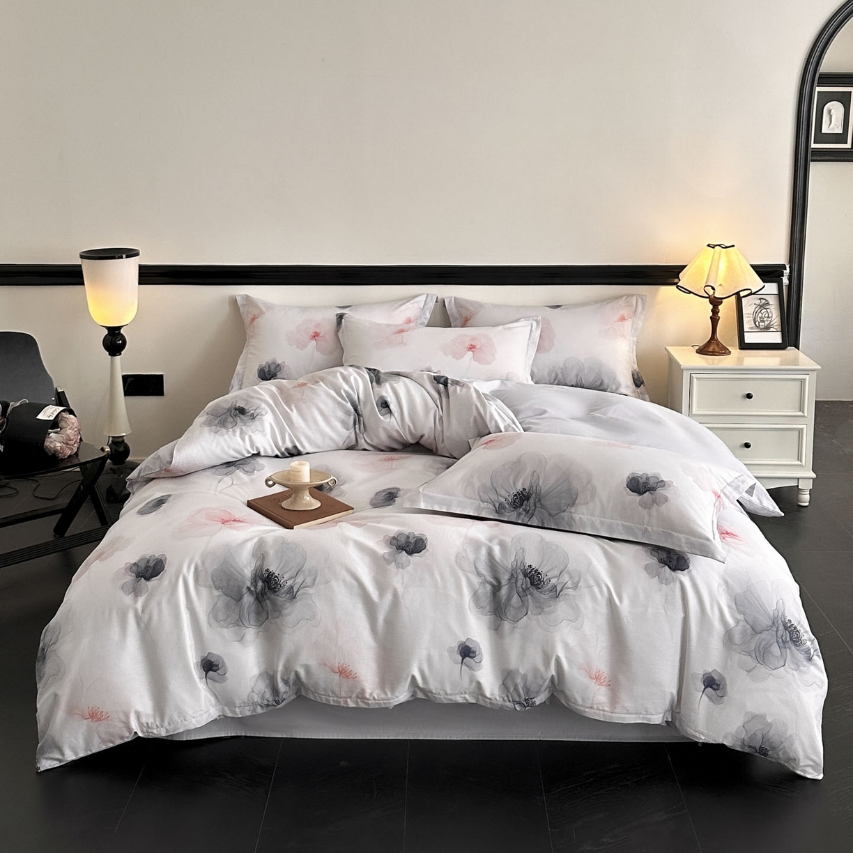 91家纺网 家纺一手货源 找家纺 金鑫汇家纺 2025新款13772全棉纯棉高端数码印花单被套 被套单件 春晓-紫