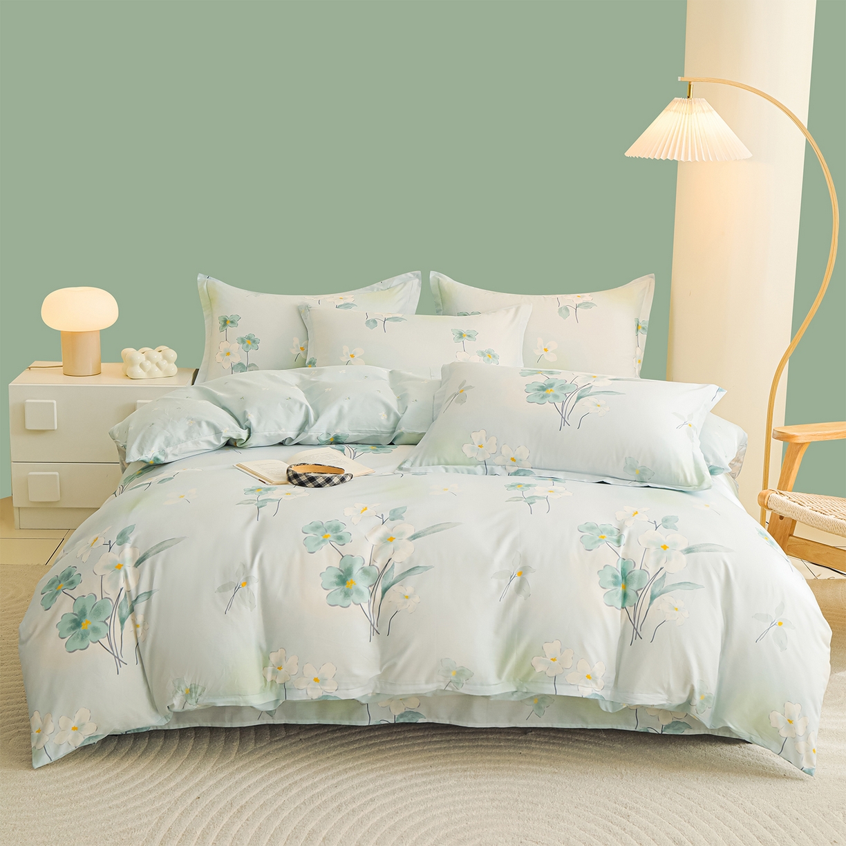 91家纺网 家纺一手货源 找家纺 金鑫汇家纺 2025新款13772全棉纯棉高端数码印花单被套 被套单件 喜鹊