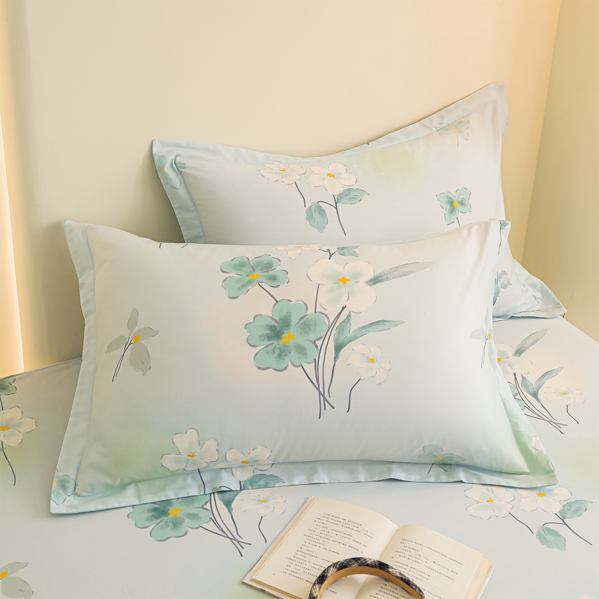 91家纺网 家纺一手货源 找家纺 金鑫汇家纺 2025新款13772全棉纯棉高端数码印花单被套 被套单件 喜鹊